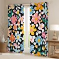 thumbnail image 2 of Manfei Chic Colorful Flowers Curtains Pack of 2 (42x84 Each) for Female Men,Polka Dots Curtains Blackout,Spring Garden Bedroom Curtains,Ultra Soft Home Decor, 2 of 6