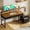 55" Vintage, variant on Computer Desk with 4 Drawers, 55 Inch Reversible Desk with Power Outlet, Home Office Desk with File Drawer & Monitor Stand, Black