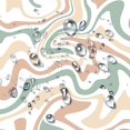 thumbnail image 5 of Aesthetic 70S Abstract Wavy Swirl Fabric Shower Curtain for Bathroom, Cute Pink Sage Green Pastel Vintage 2000s 90s 80s Retro Boho Minimal Teen Girls Restroom Decor Accessories with Hooks 72X72in, 5 of 6