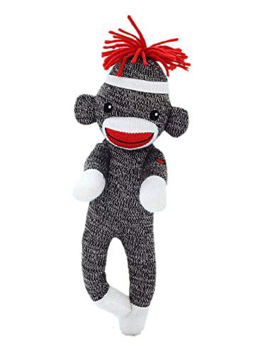 Plushland Adorable Sock Monkey 8" Tall Cute Plush Knitted Stuffed Animal Gifts 