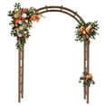 thumbnail image 4 of Ktaxon 7' Wooden Arbor Garden Arbor Trellis Arch Outdoor Backdrop Stand Archway for Plants Wedding, Vertical grid-shaped, 4 of 8