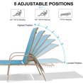 thumbnail image 5 of Crestlive Chaise Lounge Chair Outdoor with Armrests, 4PCS Pool Lounge Chairs, Aluminum 5-Positions Lounger (Blue), 5 of 6