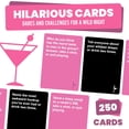 thumbnail image 3 of Do or Drink Niñas Noche Despedida de Soltera Juegos de Cartas Juegos de Beber para Adultos con 250 Cartas, 3 of 5