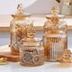 thumbnail image 5 of Tarro de cristal con tapa de amor, color ámbar, para almacenar y sellar, para frutos secos, granos de café, cáscara de naranja, hojas de té, 5 of 5