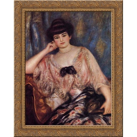 Misia 20x24 Gold Ornate Wood Framed Canvas Art by Renoir, Pierre Auguste