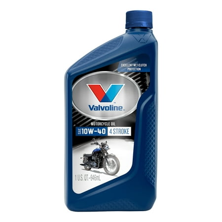 (4 Pack) Valvolineâ¢ 4-Stroke Motorcycle SAE 10W-40 Conventional Motor Oil - 1