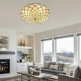thumbnail image 3 of 20 Inch Vintage Stained Glass Ceiling Light, 4-Light Flush Mount Ceiling Lamp Chandelier Pendent Light Lighting Fixture for Bedroom Dining Room Entryway Foyer(Bulbs Not Included), 3 of 9
