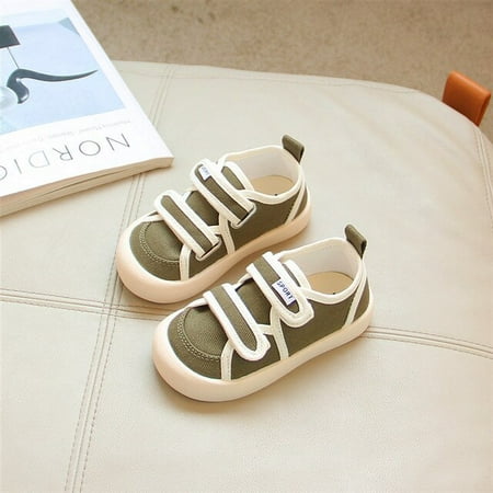 

DancePeanut Children Boys Patchwork Fashion Sneakers Sports Shoes For Kids Girls Hook & Loop Canvas Shoes Size 22-31