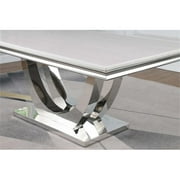Kerwin Rectangular 71-inch Stone Top Dining Table White
