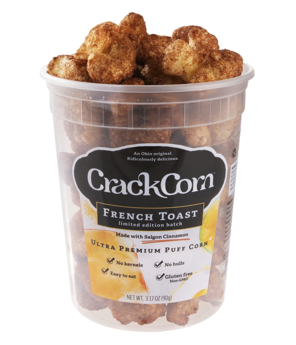 Crack Corn Deliciously flavored corn puffs. (French Toast)