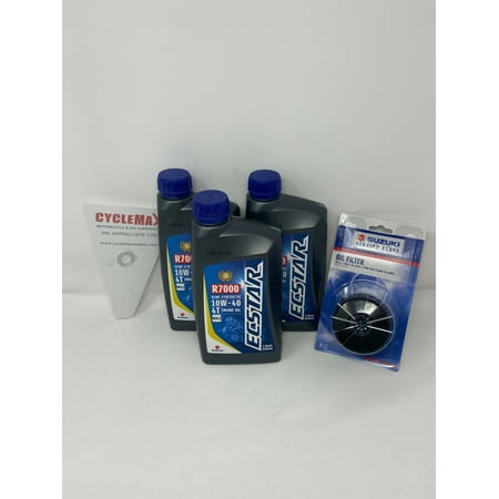 OEM 2002-2021 Suzuki GSX-R750 10w40 Semi Synthetic Oil Change Kit