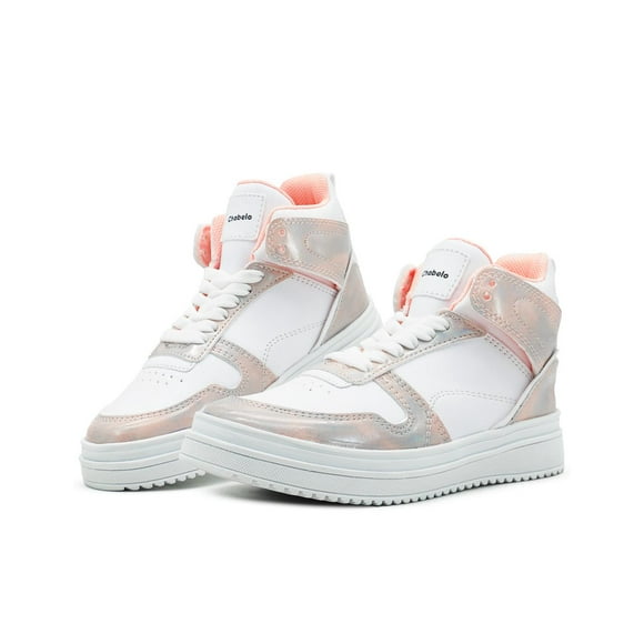 Tenis Para Niña Chabelo Escolar Bota Blanco Antideslizantes rosa claro 24.5