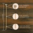 thumbnail image 2 of Mechas para velas Direct Candle Supply CD 12 de 15 cm, 100 unidades, 2 of 6