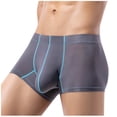 thumbnail image 3 of Bixock Boxer Briefs for Men,Men's Underwear Ice Silk Solid Color Pouch Enhanced Breathable Stretch Briefs, 3 of 6