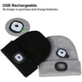 thumbnail image 4 of MAMOWEAR Winter Beanie Hat with led Light for Women Men Dad Father USB Rechargeable Hand-Free 4 LED Headlamp Cap, 4 of 8