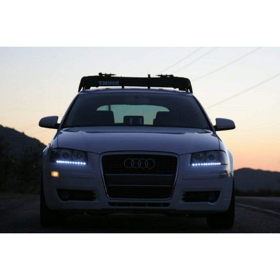 For Audi A4 LED DRL Head Light Strips Day Time Running Lamps Kit