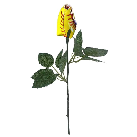 Baseball Leather Rose Bouquet Realistic Sports Flower Arrangement Home Decor Gift for Players Coaches Fans Conversation Piece for Weddings Graduations Special Occasions