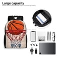thumbnail image 6 of Xecao Basketball Shot Print School Backpack with Laptop Compartment Small Travel Laptop Backpack for Women Men Waterproof College Backpack Simple School Bag, 6 of 8