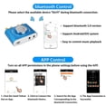 thumbnail image 4 of Mini amplificador bluetooth 5.0 Altavoz Audio digital Clase D HiFi Estéreo USB Tarjeta de sonido Música AMP Hogar Coche, 4 of 5
