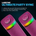 thumbnail image 5 of JLab JBuds Party Portable Bluetooth Speaker, 30W, 12 Hour Playtime, RGB Lighting, Splashproof, Mulberry, 5 of 10