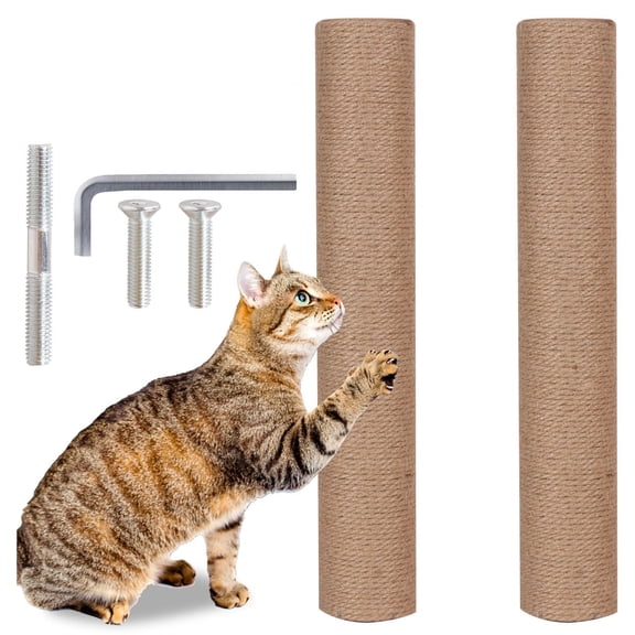YOYTOO 15.7" Cat Scratching Post Replacement Cat Scratcher Refill Poles for Indoor Cats with M8 Screws, 2Pcs