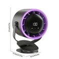 thumbnail image 3 of PPgejGEK 6 Inch Clip On Rechargeable Desktop Fan 100 Speed Adjustable Digital Display with Night Light USB Portable High Velocity Air Circulator Fan 8.27x6.5x5.31in, 3 of 6