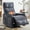 Blue, variant on Ywen Manual Swivel Rocker Recliner Chair for Adults, Overstuffed Nursery Glider Recliner with Vibration Massage and Lumbar Heat, Living Room Reclining Chair, Fabric Orange