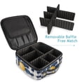 thumbnail image 4 of FORMRS Travel Makeup Bag Large Capacity Train Case Cosmetic Organizer with Adjustable Dividers, Beige Plaid Lemon, 4 of 8