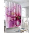 thumbnail image 3 of Pink Marble Shower Curtain, Golden Waves Abstract Art Waterproof Shower Curtain Set with 12 Hooks Lightweight Washable Fabric Shower Curtains for Bathroom 48x72 Inches, 3 of 6