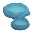 thumbnail image 3 of Toysmith 2 Pieces Reptile Water Bowls Feeding Bowl for Snake Chameleon Bearded Dragon luminous blue, 3 of 9
