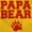 Gold, variant on Papa Bear Dad Father's Day Pawprint Men's Graphic T Shirt Tees Brisco Brands S