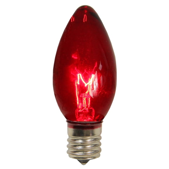 Northlight C9 Transparent Incandescent Christmas Replacement Bulbs - Red - Pack of 25