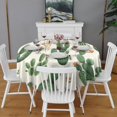thumbnail image 2 of Cactus Pattern Round Tablecloth 60" X 60",Wrinkle Wipeable Table Cloth for Kitchen Dining Room Picnic Patio Party, 2 of 6