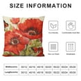 thumbnail image 5 of Nawypu  Painting Red Poppy Flowers Throw Pillow Covers Butterfly Floral Home Lumbar Pillow Cases Decorative Waist Cushion Cover for Sofa, 5 of 5