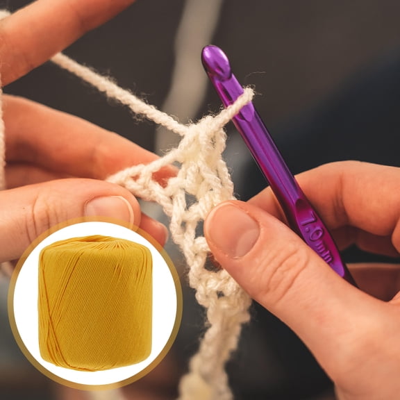 MEIBUTYUP Yellow Embroidery Thread 1 Pc Yarn for Crochet Craft Accessories