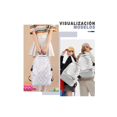 thumbnail image 4 of Mochilas Escolares Para Mujer/hombres Multifuncional, viaje Gran Capacidad Juvenil Casual Moderna blanco, 4 of 4