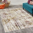 thumbnail image 2 of Grunge Decorative Rug, Abstract Paint Manifold Complicated Mixed and Lines Print Illustration, Quality Carpet for Bedroom Dorm and Living Room, 6 Sizes, Camel Purple, by Ambesonne, 2 of 4