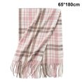 thumbnail image 2 of Bufandas a cuadros escoceses para mujer en invierno, bufandas largas para mujer con flecos, bufandas súper suaves para mujer en invierno, 2 of 5