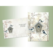 Performing Arts Glitter Embellished, Full Color Inside Design 4 Birds House Stationery Paper, 66212-14