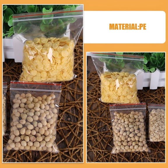 ACDANC Sealable Bags 200pcs Small Clear Plastic Bags With Zipper Transparent Resealable Pouches For Candy Jewelry Pills Packaging Food And Mini Storage, 2.36"X1.57"X0.04"