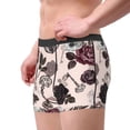 thumbnail image 3 of Kdxio Men's Boxer Briefs with Retro Red Black Roses Print - Comfortable and Breathable Underwear for Everyday Wear, 3 of 7