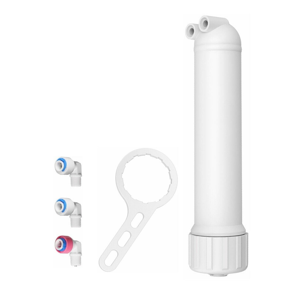 Membrane Solutions 100 GPD RO Membrane Replacement for Under Sink Home Drinking RO Water Filter System Reverse Osmosis Membrane with Membrane Housing Wrench,1/4 Quick-Connect Fittings,Check Valve