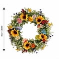 thumbnail image 2 of Sunflower Spring Summer Wreath for Front Door, Vibrant Artificial Floral Easter Decor for Home and Office, Outdoor Flourishing Sunflower Wreath, Adds Cheerful Charm to Porches and Entryways, 14in, B, 2 of 7
