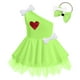 thumbnail image 1 of Gibobby Vestido de manga corta con estampado de Navidad Disfraz de las cavernas para niños pequeños, Navidad, huesos de perro, chica de las cavernas histórica (Verde, 12-18 meses), 1 of 4