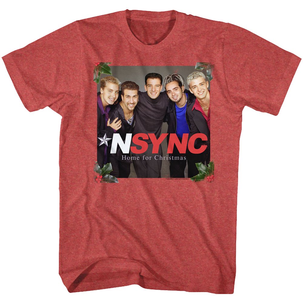 NSYNC Home For Christmas Red Adult TShirt