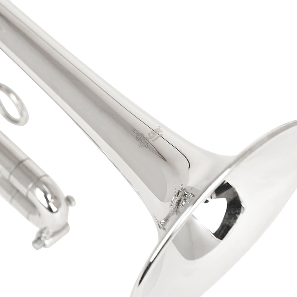 Zeiwohndc Bb Brass Musical Instrument with Mouthpiece Gloves Cleaning Cloth Case