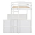 thumbnail image 6 of THOWDEE Wood Twin over Full Bunk Bed with Hydraulic Lift up Storage and Ladder, Can Be Divided into 2 Separate Platform Bed, White, 6 of 9
