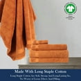 thumbnail image 4 of Delara 33-Piece Organic Cotton Bath Towel Set, 650 GSM Luxury Plush, Quick Dry & Ultra-Absorbent, GOTS & OEKO-TEX Certified, Burnt Caramel, 4 of 8