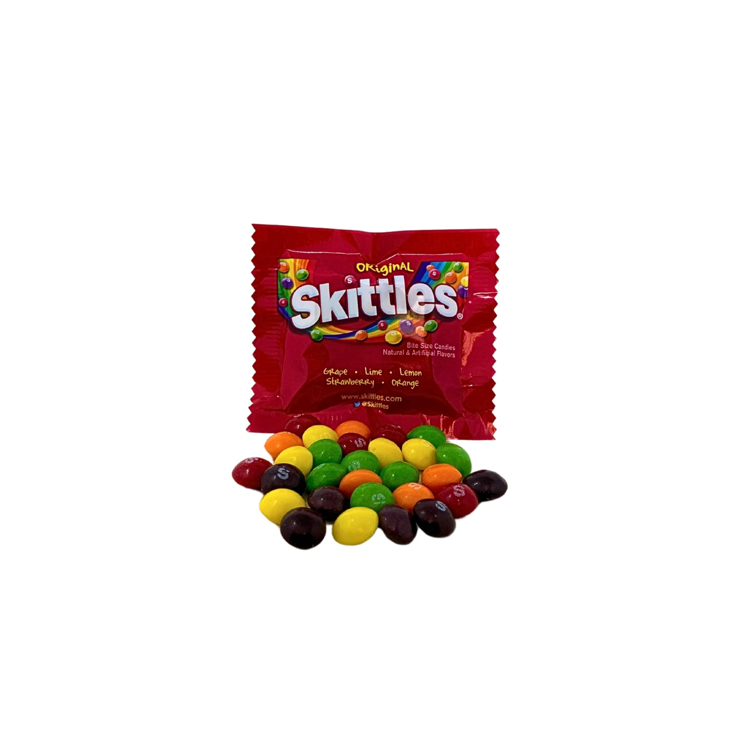 Skittles Original Flavor Fun Size Bulk 7 Lbs Candy Coated Fruit Chews Individually Wrapped Party Share Size Mini Packs In Resealable Bag (112-Oz)