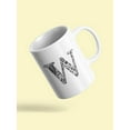 thumbnail image 3 of Black And White Letter W Design Mug Unisex's -Image by Shutterstock, 3 of 4